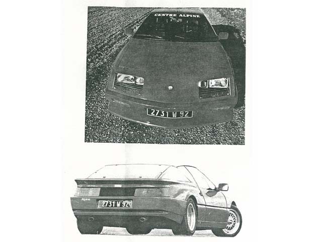 ALEZAN232 アルピーヌ GTA Centre アルピーヌ 1987 ミニカー専門店