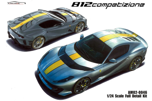 ** 予約商品 ** ALPHA Model 1/24キット AM02-0046 Ferrari 812 Competizione