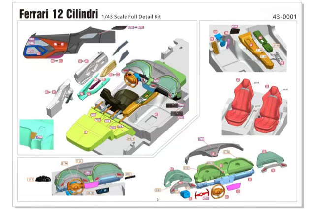 アルファモデル 1/43 フェラーリ 12チリンドリ レジンキット アルファモデル 1/43 フェラーリ 12チリンドリ レジンキット