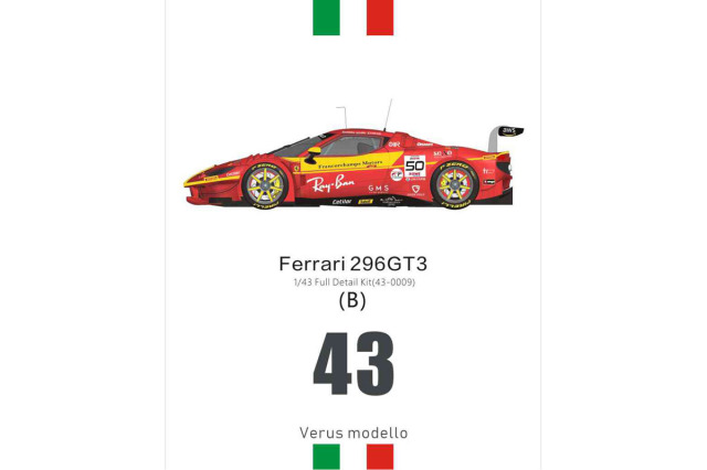 予約商品 ** Alpha Model 1/43キット AM43-0009B Ferrari 296 GT3 Ver