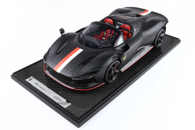 BBR1217CL 1/12 Ferrari Daytona SP3 Serie Icona (Open roof) Nero Opaco - Charles Leclerc Limited 40pcs