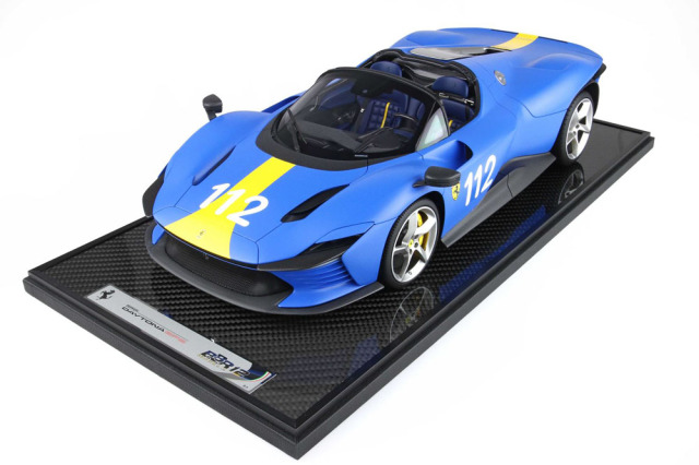 BBR1217D 1/12 Ferrari Daytona SP3 Serie Icona (Open roof) French Racing Blue Matt