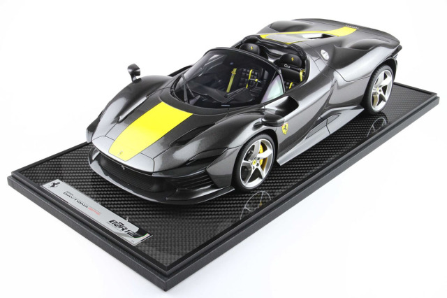 BBR1217E 1/12 Ferrari Daytona SP3 Serie Icona (Open roof) Grigio Canna Di Fucile Limited 5pcs