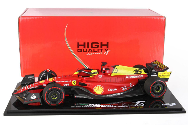 BBR 182275-16DIE 1/18 Ferrari F1-75 Italian GP Monza 2022 C