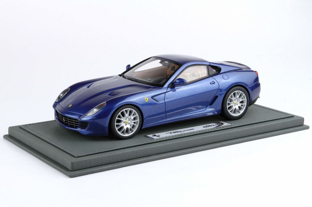 【お取り寄せ商品】 BBR1872CV 1/18 Ferrari 599 GTB Fiorano 2006 Manual Gear Blu Mirabeau - Cuoio Color Interior Limited 72pcs （ケース付）