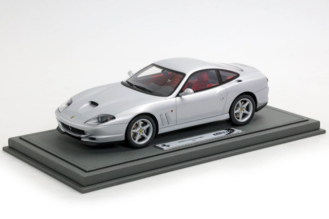 ** 予約商品 ** BBR1873EV 1/18 Ferrari 550 Maranello 1996 Argento Nurburgring - Red（ケース付）