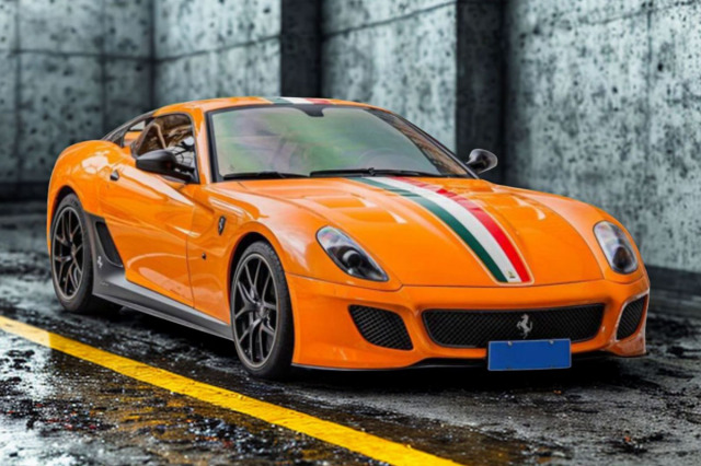 ** 予約商品 ** BBR1880HV 1/18 Ferrari 599 GTO 2010 Arancio Tristrato with Italian stripe Limited 27pcs（ケース付）