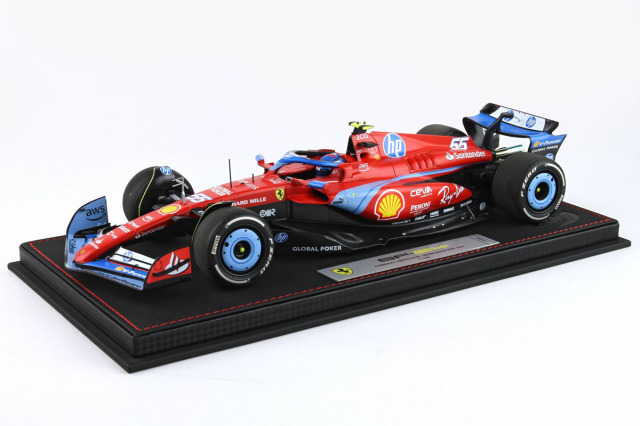 ** 予約商品 ** BBR 241855BDIE 1/18 Ferrari SF-24 U.S.A.GP Miami (Azzurro Special Livery) 2024 C.Sainz（ケース付）