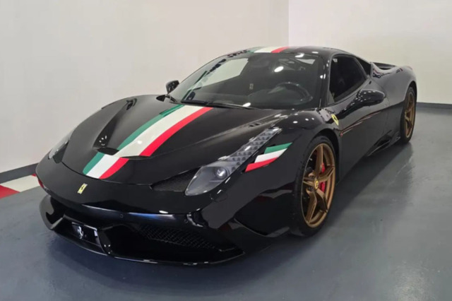 ** 予約商品 ** BBR Deluxe C132C2DL 1/43 Ferrari 458 Speciale Nero DS / Iitalian stripe