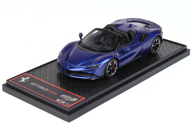 BBRC244B Ferrari SF90 Spider Blu Elettrico Metall Limited 140pcs