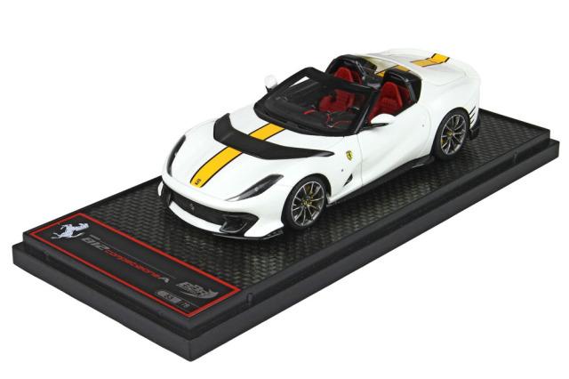 BBRC263D Ferrari 812 Competizione A Avus White / Yellow stripe Limited 78pcs