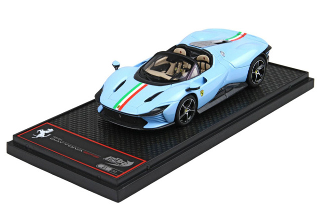 BBRC267O Ferrari Daytona SP3 Serie Icona Azzurro La Pista / Italian Stripe Limited 30pcs