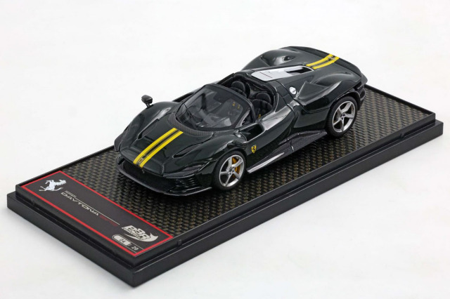 ** 予約商品 ** BBRC267TML Ferrari Daytona SP3 Serie Icona (Open Roof) Verde British / Yellow stripe Limited 20pcs
