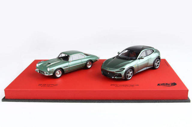 BBRC272SET Ferrari Purosangue Piero Ferrari / 400 Superamerica Enzo Ferrari Verde Dora Limited 72pcs