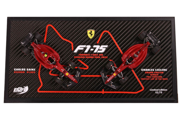 BBRC275ADW Ferrari F1-75 Bahrain GP 2022 C.Leclerc / C.Sainz 1-2set Limited 75pcs