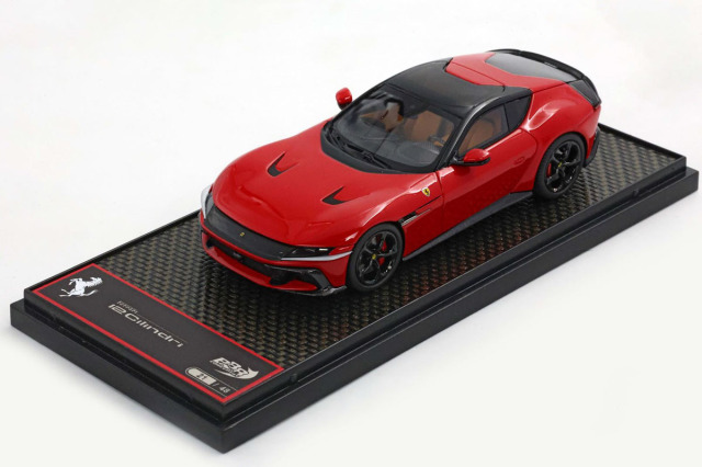 BBRC306B 1/43 Ferrari 12 Cilindri Panoramic Roof Rosso Corsa /Gross Black Wheels Limited 48pcs