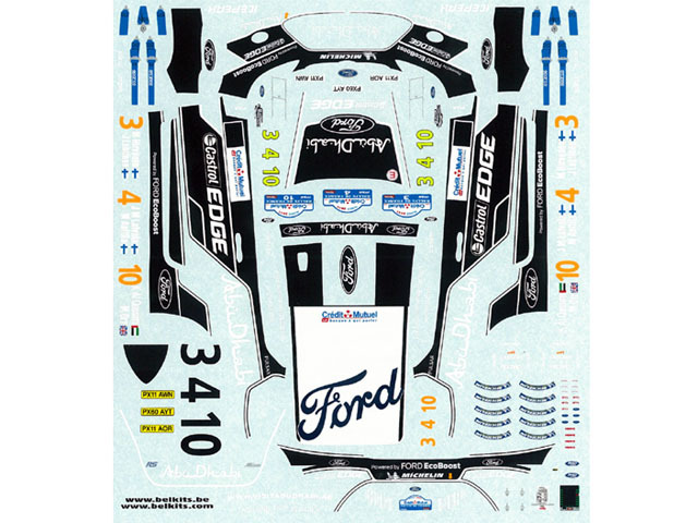 BELKITS DEC009 1/24 Ford Fiesta Rally de France Alsace 2001 Decal 【メール便可】