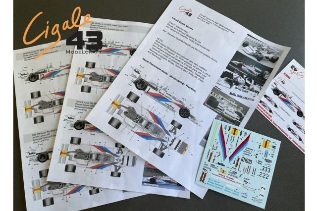 ** 予約商品 ** Cigale 43 Decal CDS019 1/43 March 792 BMW F2 1979 Works Team Marc Surer(European Champion)【メール便可】