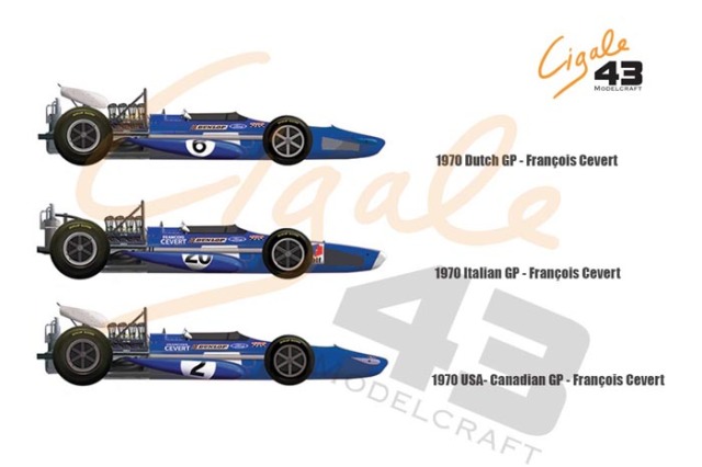 ** 予約商品 ** Cigale 43 Decal CDS026 1/43 March 701 Elf Team Tyrrell 1970 for F.Cevert 【メール便可】