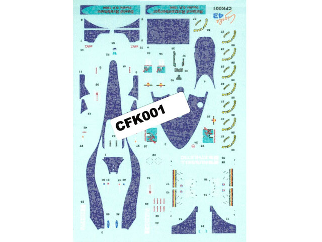 Cigale 43 Decal CFK001D 1/43 Simtek S941 Pacific GP 1994 スペアデカール【メール便可】