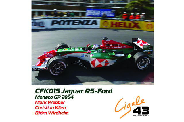 ** 予約商品 ** Cigale 43 Kit CFK015 1/43 Jaguar R5 Monaco GP 2004 Webber / Klien / Wirdheim