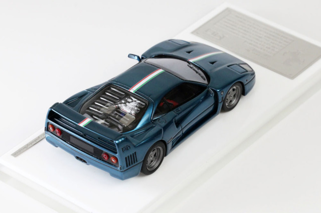 SCM Model 1/43 Ferrari F40 Chrome Mirage Blue limited 30pcs