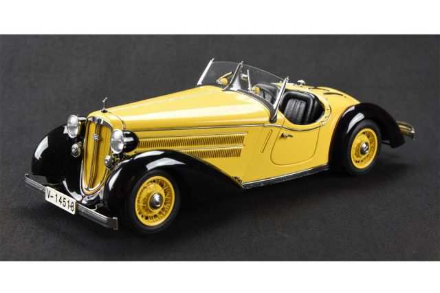 【お取り寄せ商品】 CMC M075A 1/18 Audi 225 Front Roadster 1935 Yellow/Black