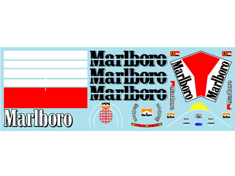 Museum collection D1005 1/20 Ferrari F1-2000 Marlboro Decal (Tamiya) 【メール便可】