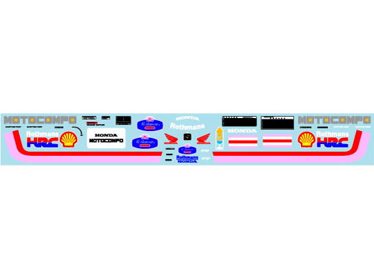 Museum collection D1009 1/12 Honda Motocompo Rothmans Decal (Aoshima) 【メール便可】