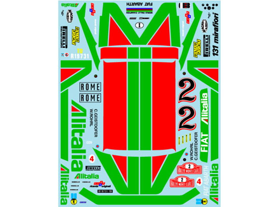 Museum collection D1012 1/20 Fiat 131 1978 Monte carlo Decal (Tamiya) 【メール便可】