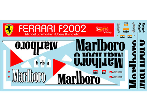 Museum collection D1018 1/18 Ferrari F2002 Marlboro Decal (Mattel) 【メール便可】