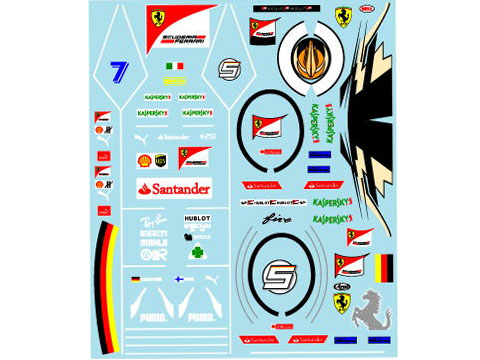 Museum collection D1021 1/20 Ferrari SF70H Driver Decal 【メール便可】