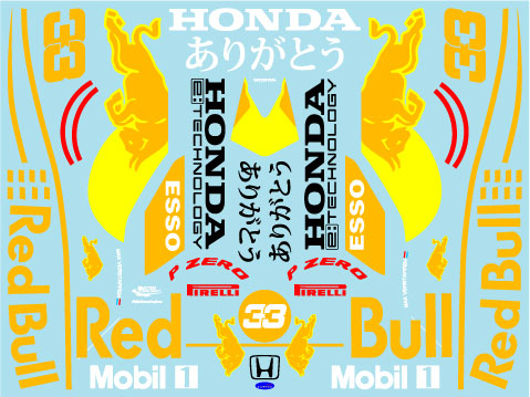 Museum collection D1035 1/18 Red Bull X2010 Tribute Honda Decal (AutoArt) 【メール便可】