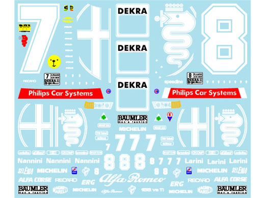 Museum collection D1037 1/24 Alfa Romeo 155V6ti 1993 DTM Decal (Tamiya) 【メール便可】