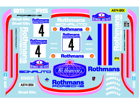Museum collection D1043 1/24 Porsche 911SC/RS 1985 Rothmans H.Toivonen Decal (Platz) 【メール便可】