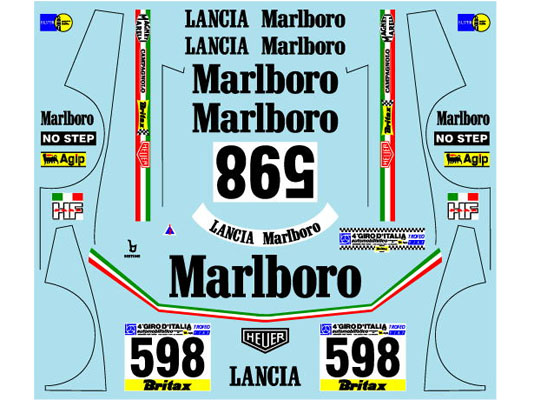 Museum collection D1066 1/24 Lancia Stratos Turbo Marlboro Decal (Tamiya) 【メール便可】