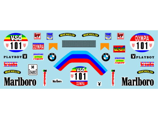 Museum collection D1068 1/12 BMW R80 Decal (Tamiya) 【メール便可】