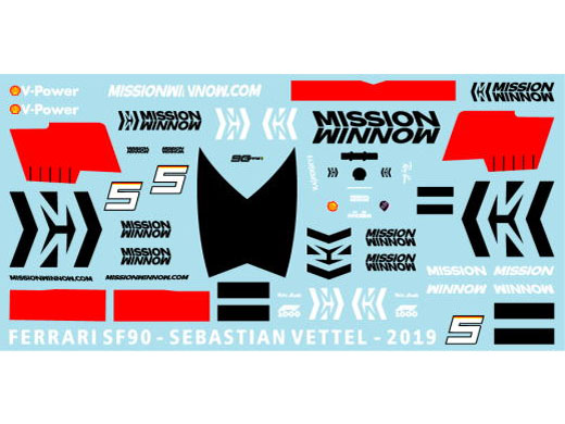 Museum collection D1073 1/24 Ferrari SF90 Logo Decal (DeAgostini) 【メール便可】