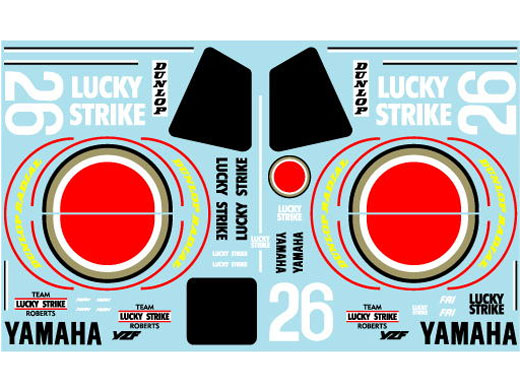 Museum collection D1080 1/12 Yamaha YZF Team Roberts 1987 Suzuka 8H Decal (Fujimi) 【メール便可】