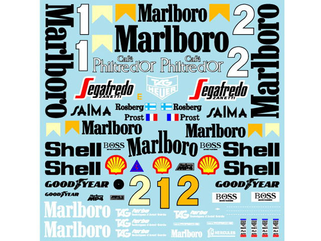 Museum collection D1086 1/12 McLaren MP4/2C Decal (Italeri) 【メール便可】