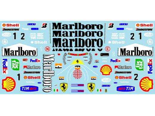 Museum collection D1092 1/20 Ferrari F2001 Decal (Tamiya) 【メール便可】