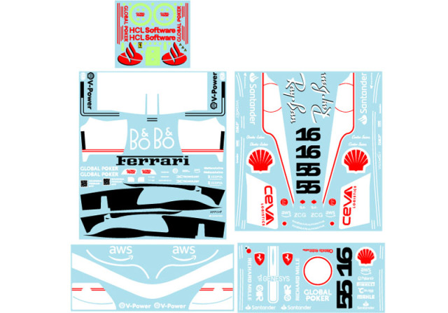 Museum collection D1111 1/12 Ferrari SF-23 Las Vegas GP Decal (童友社RC) 【メール便可】