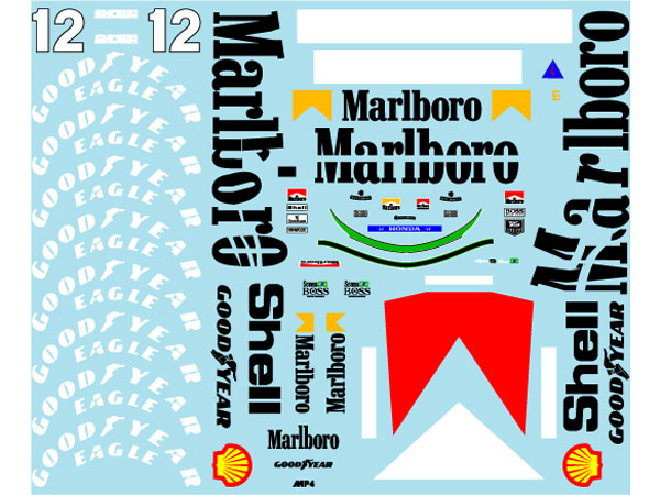 Museum collection D1126 LEGO McLaren MP4/4 Logo Decal (LEGO) 【メール便可】