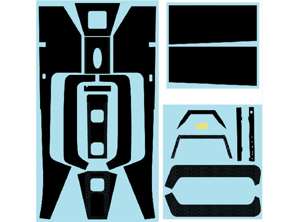 Museum collection D1135 1/8 Lotus 97T Monocoque Carbon Decal (DeAgostini) 【メール便可】