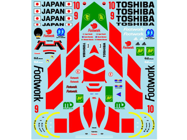 Museum collection D1142 1/20 Footwork FA13 & FA14 Decal (Fujimi) 【メール便可】