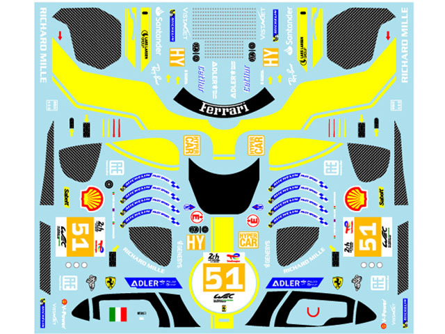 Museum collection D1145 1/24 Ferrari 499P LM 2023 Decal (Burago) 【メール便可】