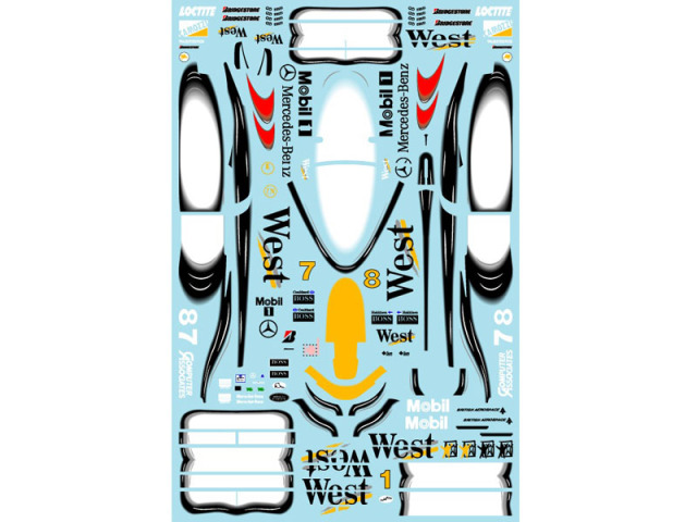Museum collection D1155 1/20 McLaren MP4/13 Decal (Tamiya) 【メール便可】
