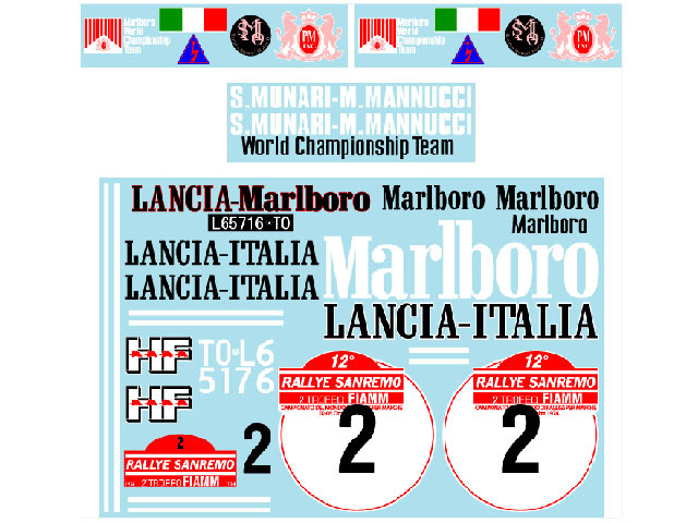 Museum collection D1159 1/8 Lancia Stratos 1974 Sanremo Decal (Hachette) 【メール便可】