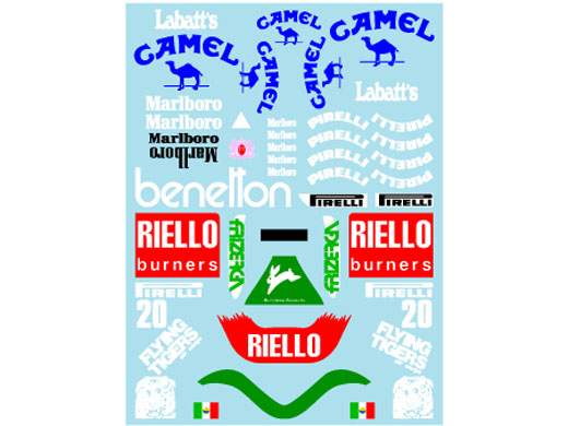 Museum collection D1165 1/24 F1 Logo Assort 6 (B186,FW15) Decal (DeAgostini) 【メール便可】