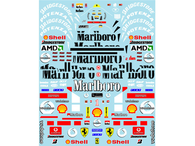 Museum collection D1169 LEGO Ferrari F2004 Decal (LEGO) 【メール便可】